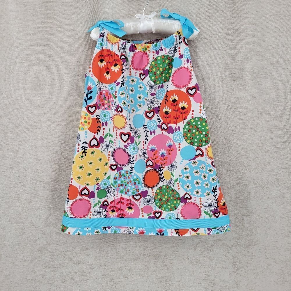 Hannah Anderson Cotton Pillowcase Sleeveless Dress with Heart  Floral Patterns